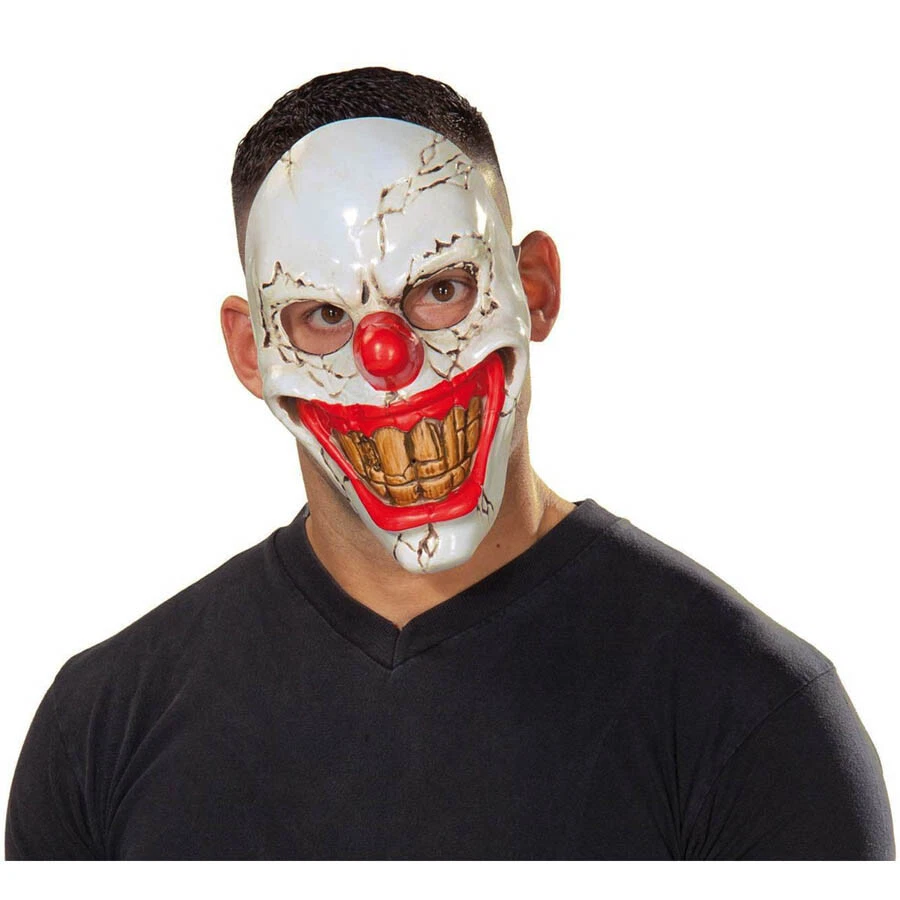 HORROR GRUSEL CLOWN MASKE Halloween Fasching Totenkopf  Kostüm Party Horrorclown - Bild 1 von 1