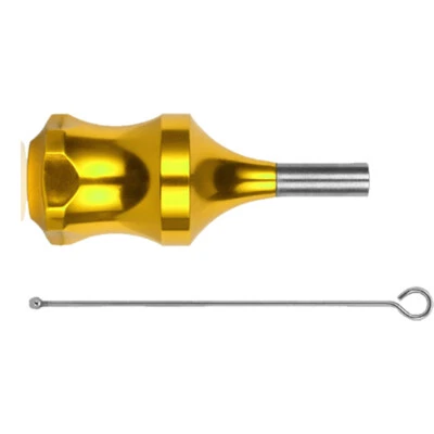 Empuñadura profesional de cartucho de aleación de zinc tatuaje dorado con émbolo de aguja de 78 mm EE. UU. Foto 1 de 4