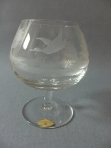 Josephinenhütte Cognac Glas Motiv Gans Jagdmotiv Hunting chasser selten - Picture 1 of 3