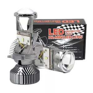 G1 LED Headlight Conversation Kit H4 Mini Lens Hi/Low Beam 5500K White 9003 Lamp - Picture 1 of 9