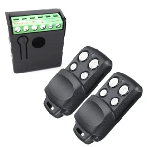 433MHz Garage Door Receiver Kit 2 Remote Controls 2-Channel Fixed Code - Picture 1 of 7