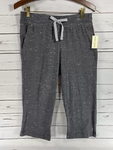 Bobbie Brooks Woman's Gray Casual Capri Pants - Elastic Waistband - Size: M - Picture 1 of 4