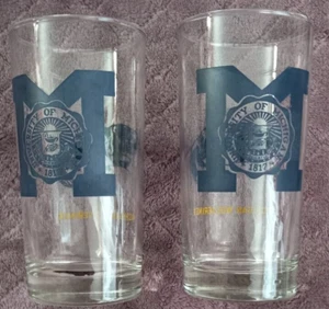 University of Michigan Wolverines Logo Libbey Drinking Glass Set of 2 - Picture 1 of 6