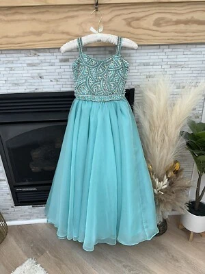 Tiffany Princess Designs Girls Mint Green Pageant Gown Dress Size 6 - Image 1 of 4