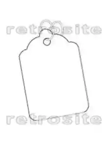 1000 WHITE Large Merchandise Price Tags BLANK w/Strings STRUNG #5 BEST QUALITY - Picture 1 of 2