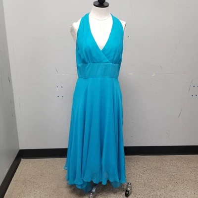 Vestido de Cóctel Vintage Donna Ricco Azul Halter Semi Formal Y2K Talla 6  Foto 1 de 4