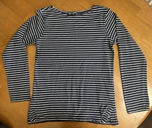 Regatta Long Sleeve T-shirt Size 14 Navy/white Striped - Picture 1 of 13