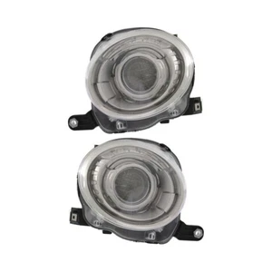 For Fiat 500 2012-2018 Headlight Driver & Passenger Side Pair CAPA Chrome Bezel - Picture 1 of 8