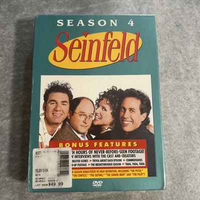 Seinfeld: Season 4 (DVD, 1992) - Jerry Seinfeld, Michael Richards- SEALED - Image 1 of 4