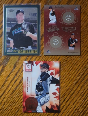 Curt Schilling -2002 Playoff Absolute Team Tandems +2001 Chrome +Legends of Fall - Image 1 of 2