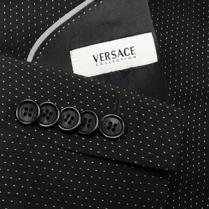 Versace Peak Lapel Sparkling Wool Blend Lightweight Evening Dinner Jacket 38 R - Picture 1 of 17