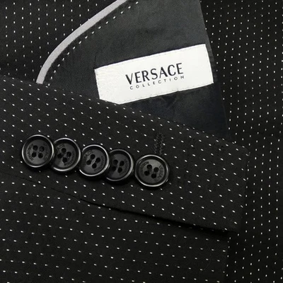 Versace Peak Lapel Sparkling Wool Blend Lightweight Evening Dinner Jacket 38 R - Image 1 of 4