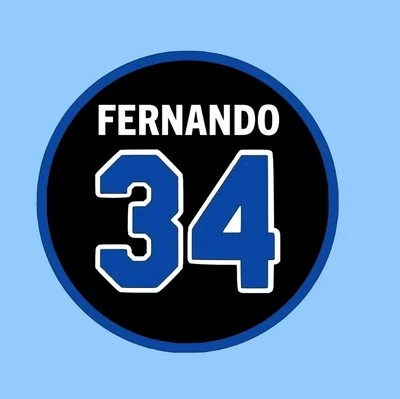 LA Dodgers Fernando Valenzuela Custom Memorial Jersey Style Vinyl Sticker 2x2! - Image 1 of 4