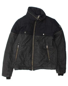 DIESEL Mens Windbreaker Jacket UK 40 Large Black Colourblock Polyester BD10 - Picture 1 of 4