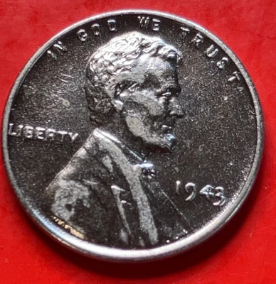 1943-P STEEL Lincoln Wheat Cent Penny GEM BU From an Original Bank Roll - Image 1 of 4