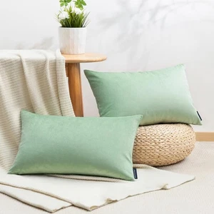 Pack of 2 Velvet Decorative Throw Decorative Pillow Cover Soft Solid Square C... - Picture 1 of 9