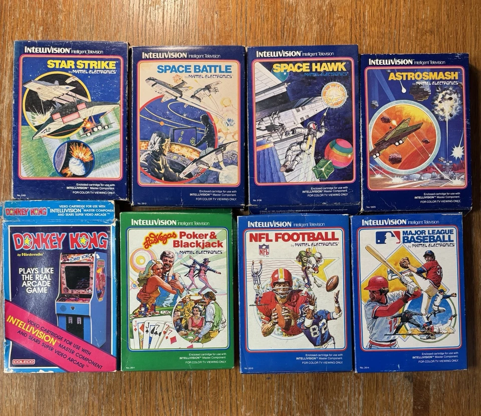 Intellivision lot of 8 games CIB untested read description - Image 1 of 1