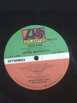Laura Branigan - Solitaire (12" Single) (1983) Vinyl 12" Single • PROMO • Remix - Image 1 of 4