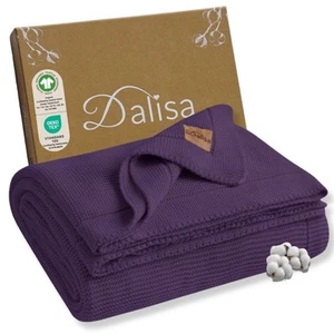 100% Organic Turkish Cotton Throw Blanket - GOTS Certified, Cozy - Perfect fo... - Picture 1 of 9
