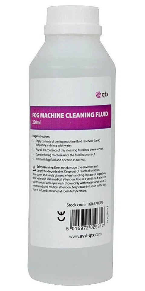 Qtx - 160.670UK - Líquido de limpieza para máquina de niebla - 250 ml Foto 1 de 1