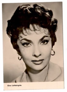 9164 - Cartolina autografata Gina Lollobrigida non firmata - Foto 1 di 2