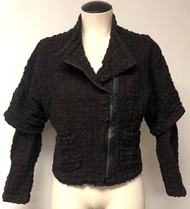CHAQUETA BABETTE MARRÓN MEZCLA LANA ARRUGAS ARTE PARA USAR LONGLOOK MOTO CAFÉ ESTILO S - Imagen 1 de 8