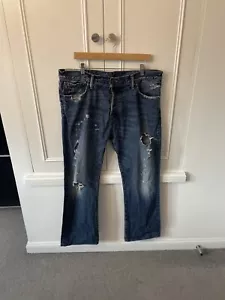Abercrombie and Fitch Distressed Denim Jeans 36W 32L Mens - Picture 1 of 16