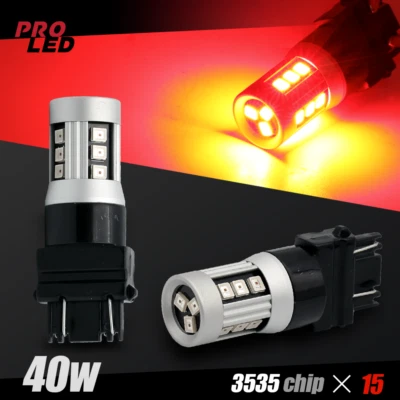 3157/3156 Red Turn Signal Blinker Corner Lights LED Bulbs - Image 1 of 4