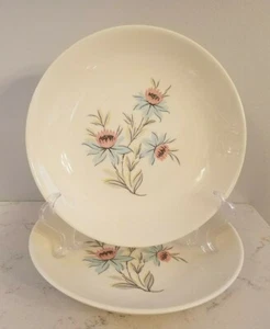 Steubenville Pottery Company Fairlane Pattern 8" juego de 2 cuencos MCM de colección - Imagen 1 de 6