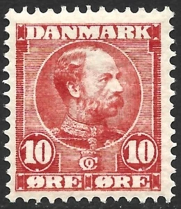 Denmark 1904-05 Christian IX 10o Scarlet #65 F/VF-HR CV $2.75 - Imagen 1 de 2