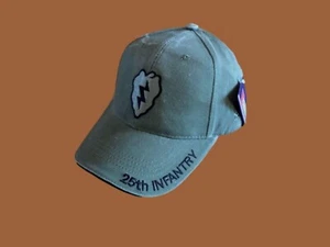 U.S MILITARY ARMY 25th INFANTRY DIVISION HAT ELECTRIC STRAWBERRY STONEWASHED CAP - Picture 1 of 6