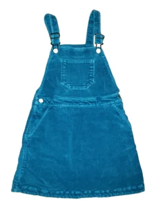 Hanna Andersson Jumper Dress Stretch Corduroy Overalls blue size 130 US size 8 - Picture 1 of 2