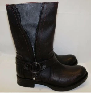 Liberto Boots Women’s Size 8.5 Moto Harness Engineer Black Leather Free People - Picture 1 of 8