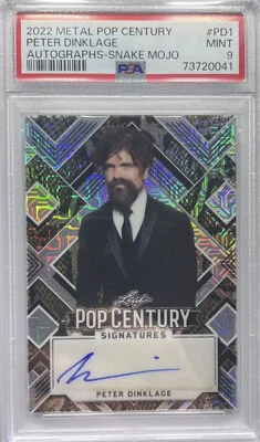 /2 POP 1 PSA 9 Peter Dinklage Auto 2022 Game of Thrones Tyrion Snake Mojo Prizm - Изображение 1 из 3