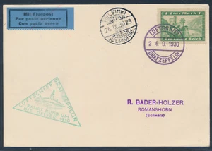 Zeppelin Ostseefahrt 1930 Karte Bordpost nach Helsinki Finnland (S24903) - Bild 1 von 2