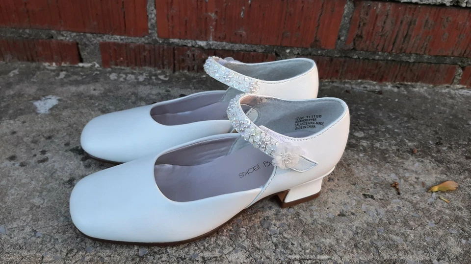 Jumping Jacks Blanco/Concurso Zapatos de Vestir con Tacón Niño Niña Talla 12.5 Foto 1 de 4