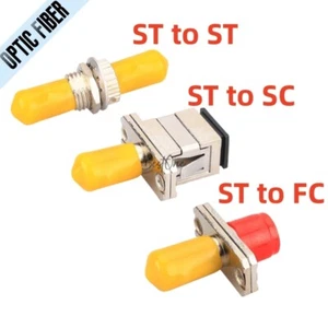 25Pcs ST to ST SC FC Fiber Optic Coupler Fiber Optical Adapter Connector - Picture 1 of 17
