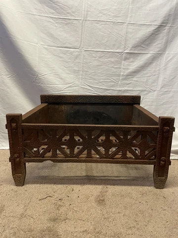 Antique Cast Iron Fireplace Insert/Grate Adams Company Dubuque, Iowa Cover