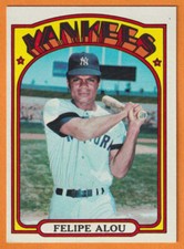 1972 TOPPS BASEBALL #263 FELIPE ALOU - NEW YORK YANKEES - NICE CARD