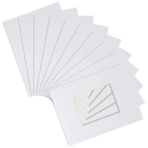 10x White 8" x 10" for 4" x 6" Picture Photo Mounts Standing Hanging Display - Picture 1 of 5