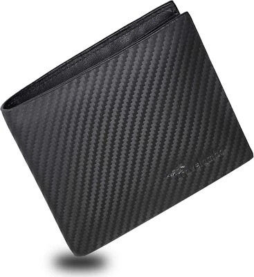 Wallet for Men, Premium Classic Mens Minimalist Carbon Fiber Black  - Image 1 of 4