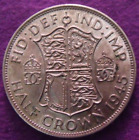 1945 George Vi  Silver Half Crown  ( 50% Silver )  British 2/6 Coin.   587