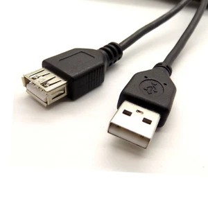 5m Meter USB 2.0 Male To Female EXTENSION Cable EXTENDER Lead Black - Picture 1 of 3