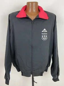 Chaqueta cortavientos deportiva negra de colección de los años 90 de los Juegos Olímpicos de Georgia-Pacífico de EE. UU. - Imagen 1 de 11