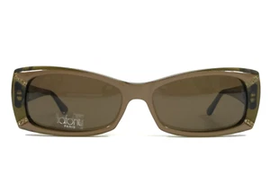 Jean Lafont Sunglasses SALAMBO 502 Brown Green Crystal Frames w/ Brown Lenses - Picture 1 of 10