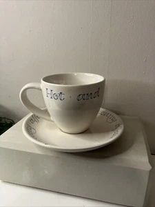 Whittard of Chelsea “Hot And Steamy Affair” Cup & Saucer Coffee Beige - Picture 1 of 8