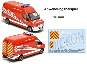 Mickon 50090 Decals MB Sprinter GW Logistik Feuerwehr Bremen passend Herpa 1:87 - Bild 1 von 1