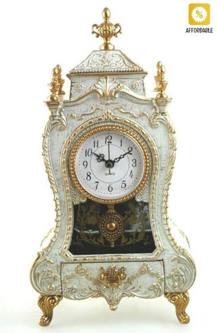 Mantel Clock - Music Box Antique-Style Rich Ornaments For Home Office Decoration Cover