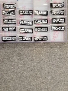 FUNNY OFFENSIVE SARCASTIC STICKERS FOR MOTORCYCLE HELMETS YOUR CHOICE SOLD EACH - Picture 1 of 10