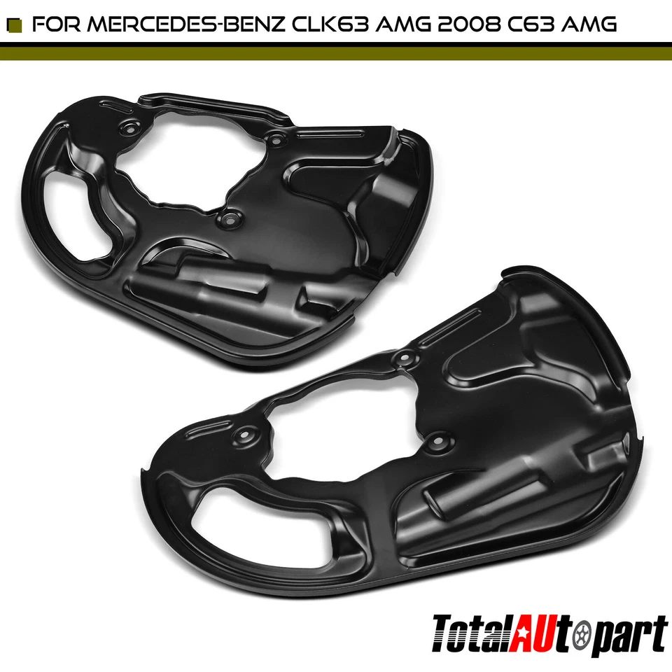 Protector antipolvo de freno delantero 2 piezas para Mercedes-Benz CLK63 AMG 2008 C63 AMG 2008-2015 Foto 1 de 4